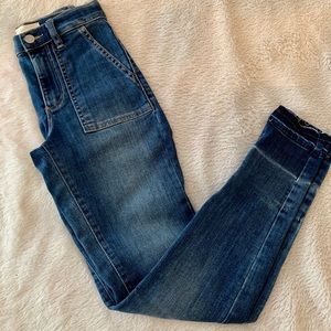 Garage ultra high rise medium blue jegging